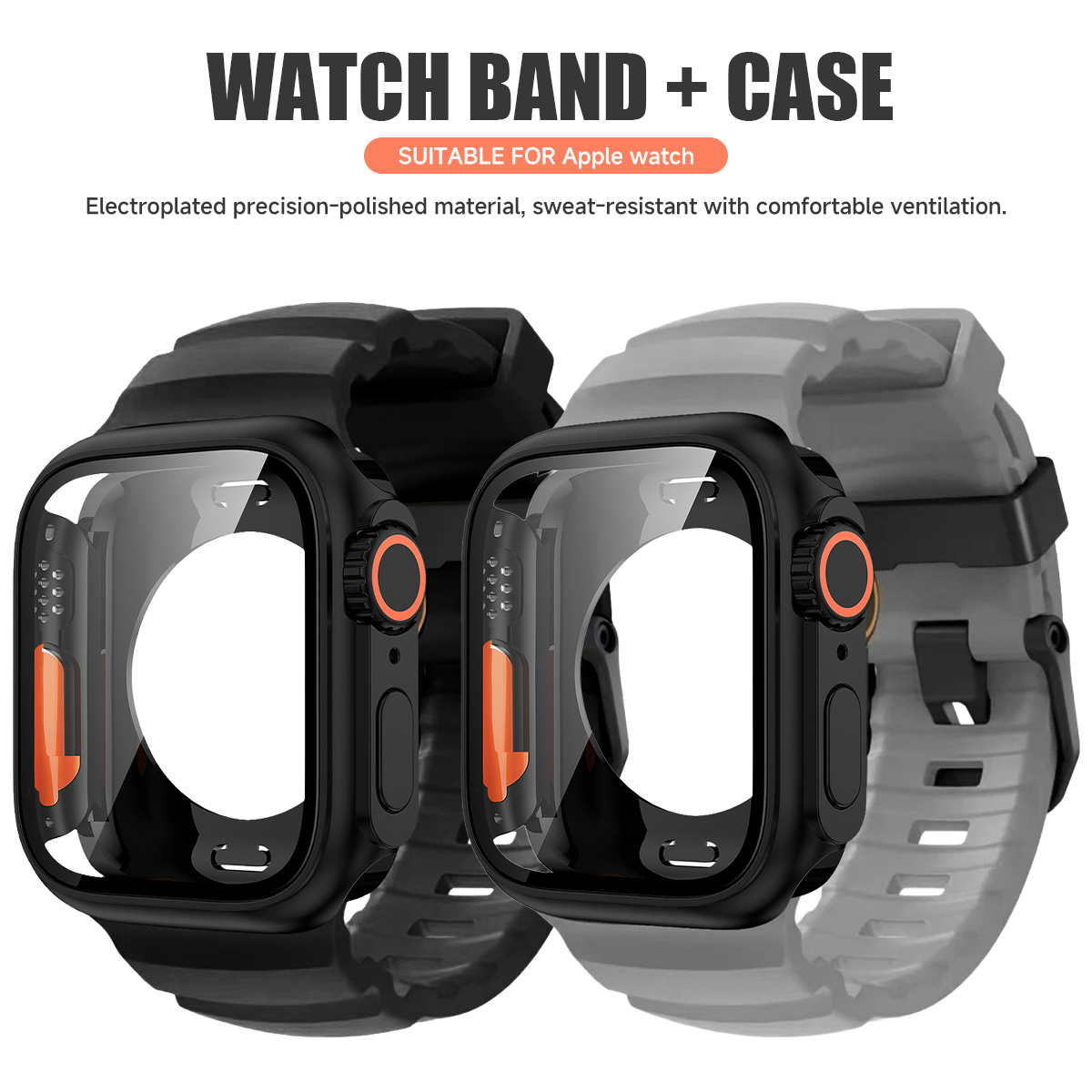 Phone Cases Android - Silicone Strap+PC Case for Apple Watch