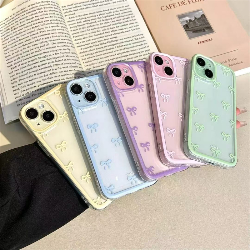 Phone Cases Pinterest - Candy Color Bowknot Design Soft Phone