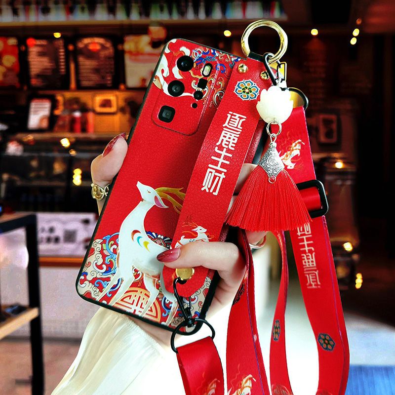 Phone Cases Red Deer - Cartoon Spotted Deer Red Purple Leather
