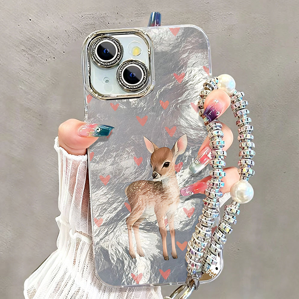 Phone Cases Red Deer - Cute Korean Red Love Deer Phone