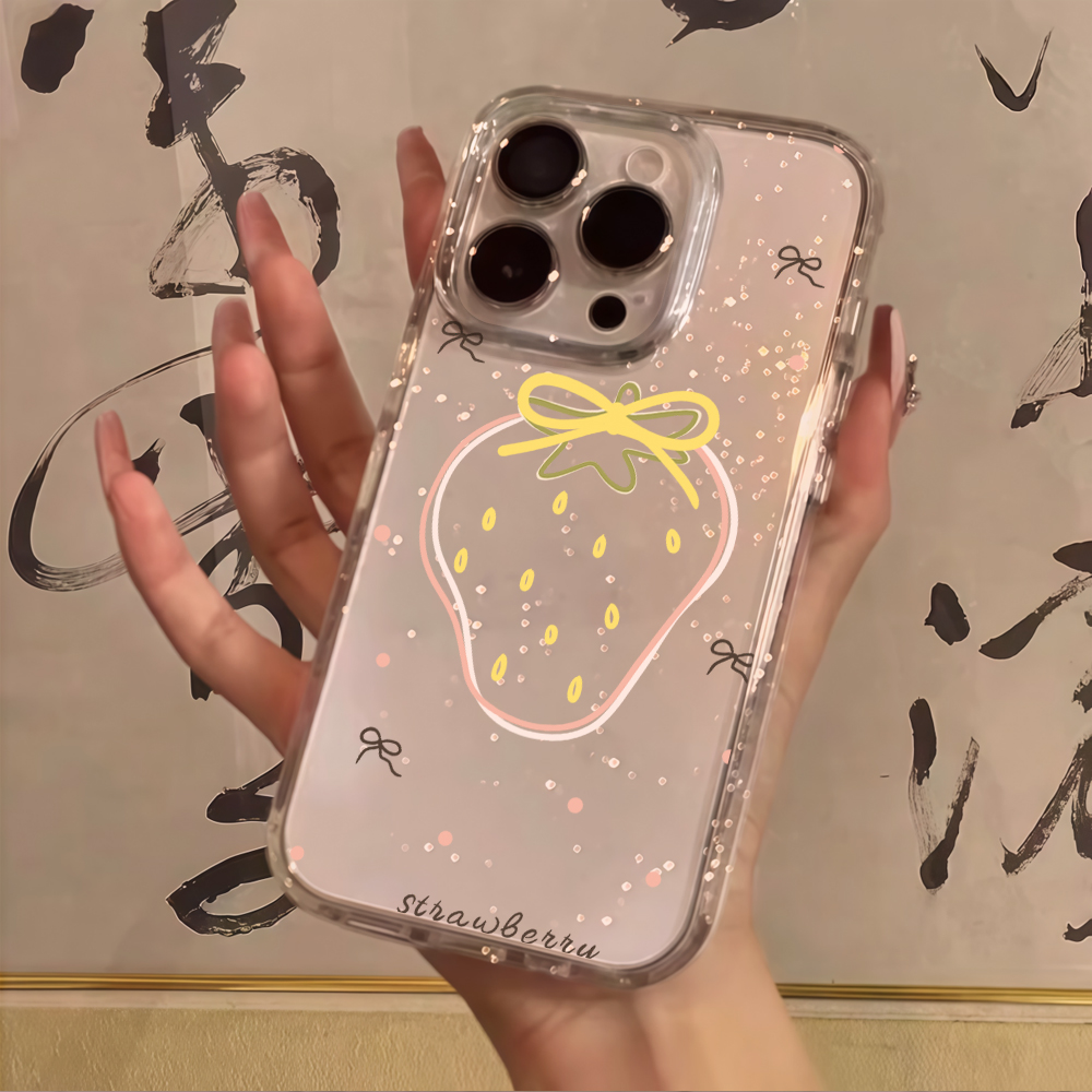Glitter Shockproof Case - Luxury Cute Watermelon Clear Glitter Phone