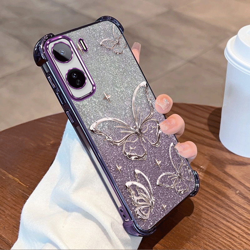 Glitter Shockproof Case - Glitter Plating Cover For Vivo T5