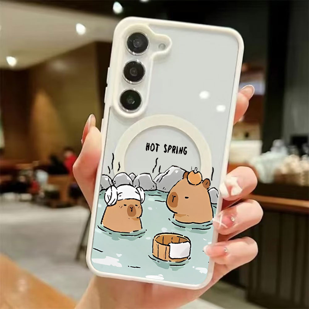 Phone Cases Samsung S25 Fe - Color Transparent Magnetic Phone Case For
