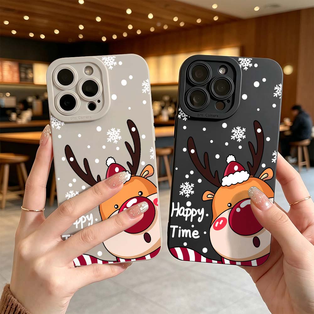 Phone Cases Red Deer - Cartoon Red Nose Deer Phone Case