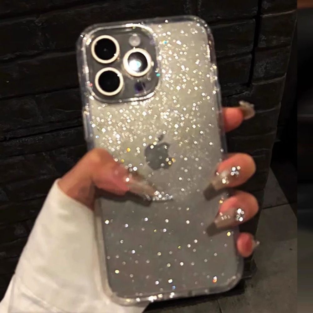 Pink Glitter Bling Clear Soft  - đánh giá và giá Phone Cases Pinterest