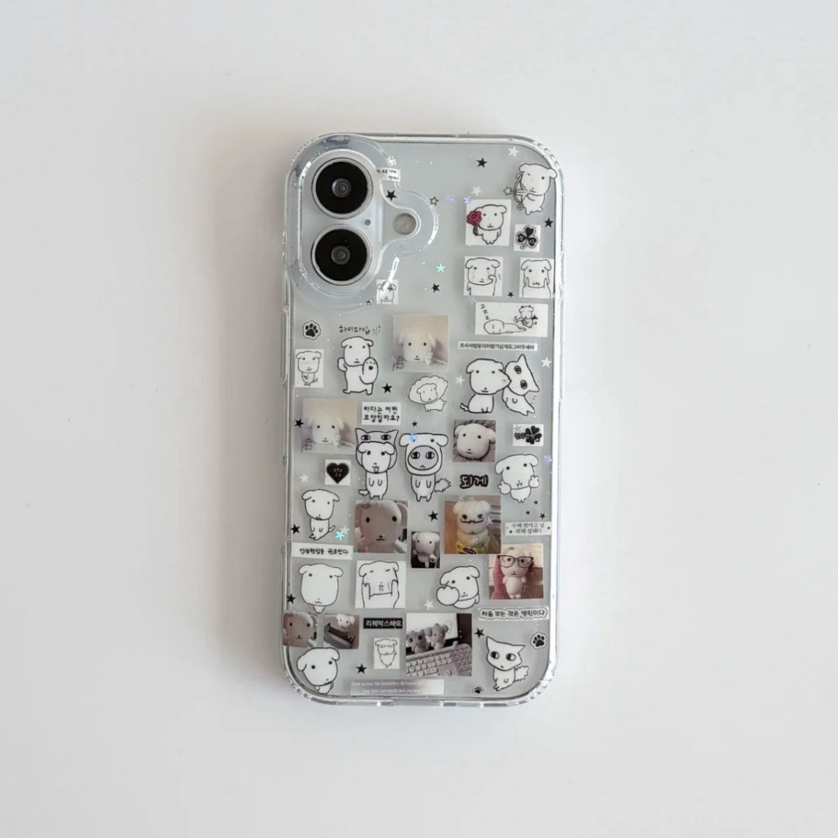 Kawaii Puppy Illustration Glit - đánh giá và giá Glitter Shockproof Case
