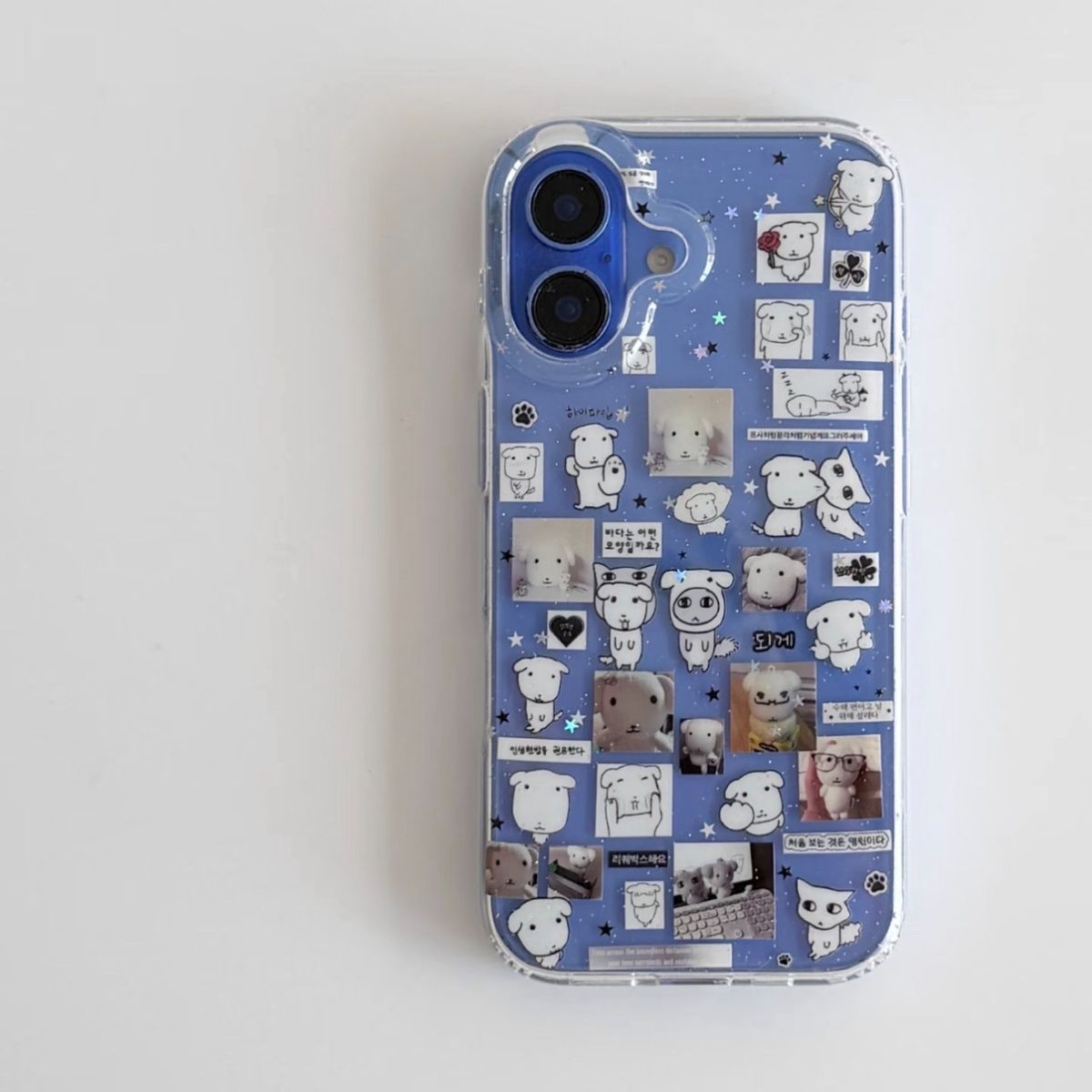 Kawaii Puppy Illustration Glit - đánh giá và giá Glitter Shockproof Case