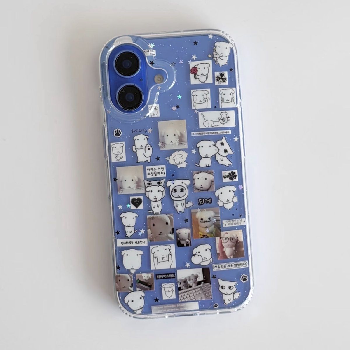 Kawaii Puppy Illustration Glit - đánh giá và giá Glitter Shockproof Case