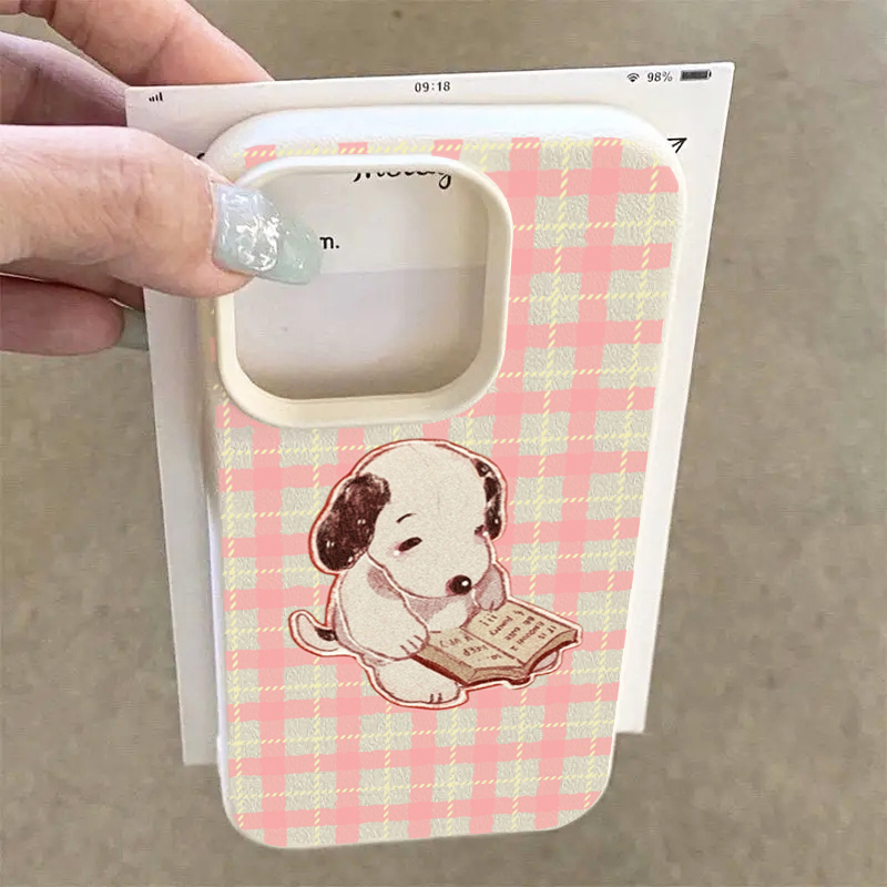 Cute Vintage Book Dog Litchi P - đánh giá và giá Phone Cases Vintage