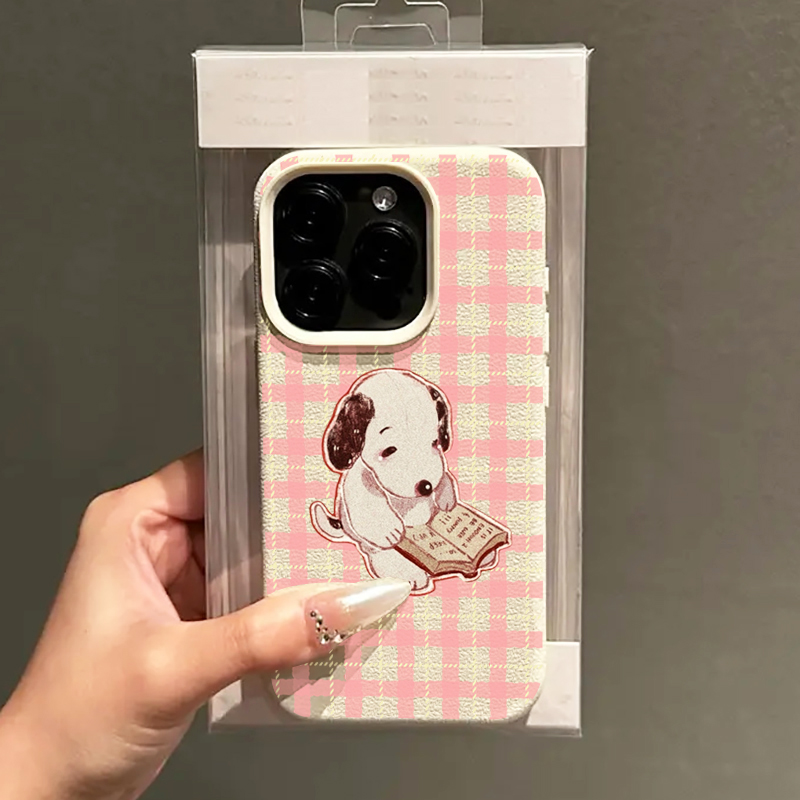 Cute Vintage Book Dog Litchi P - đánh giá và giá Phone Cases Vintage