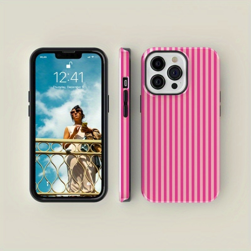 Striped Pink on Pink Tough Pho - đánh giá và giá Buy Phone Cases