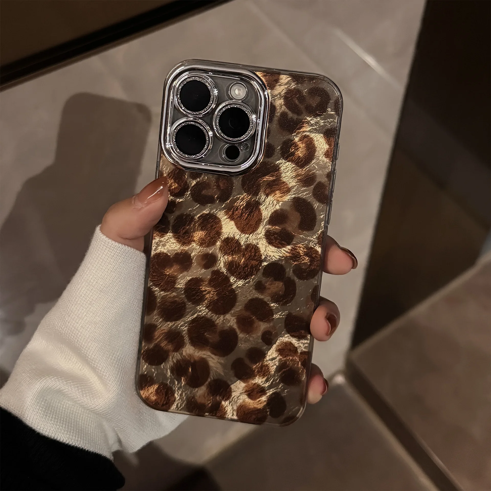 Luxury Leopard Print With Lany - đánh giá và giá Glitter Shockproof Case