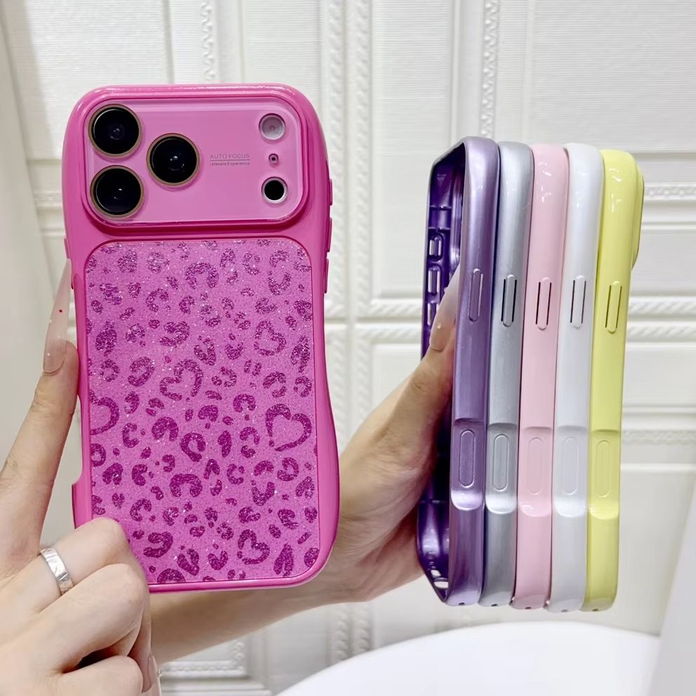 Luxury Glitter Love Heart Leop - đánh giá và giá Glitter Shockproof Case