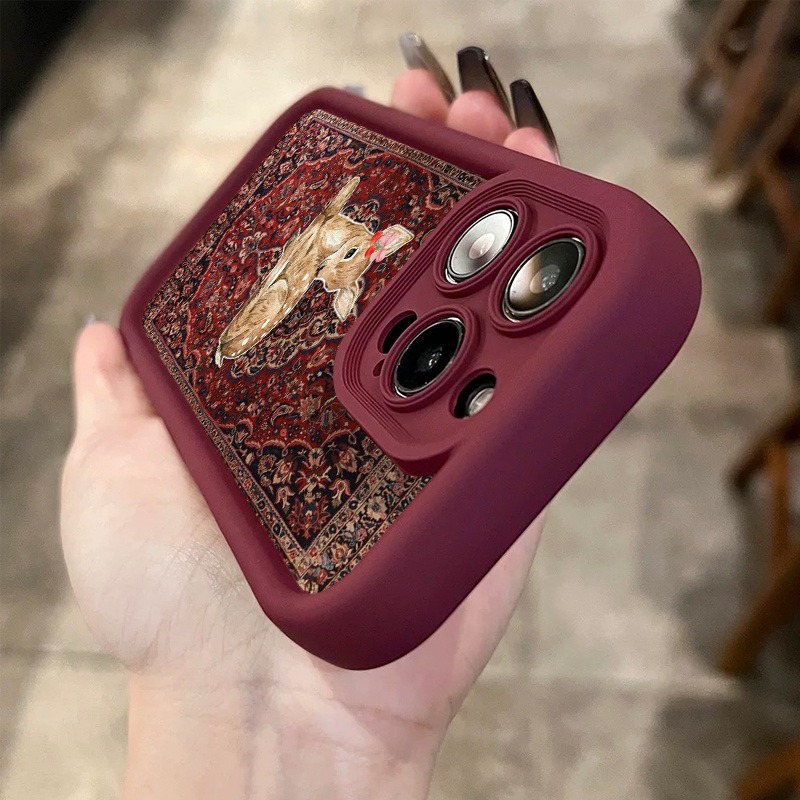 Vintage Red Floral Deer Patter - đánh giá và giá Phone Cases Red Deer