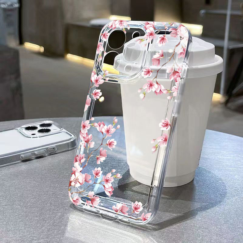 Pink Flower Design Transparent - đánh giá và giá Phone Cases Designer