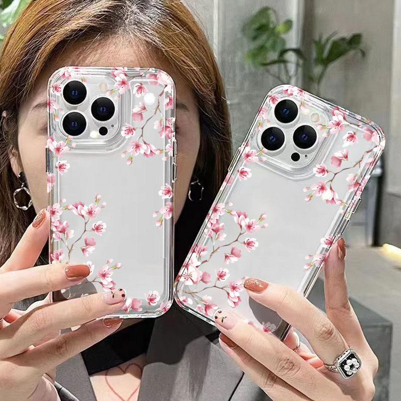 Pink Flower Design Transparent - đánh giá và giá Phone Cases Designer