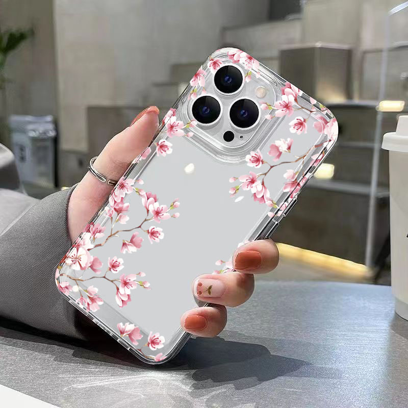 Pink Flower Design Transparent - đánh giá và giá Phone Cases Designer