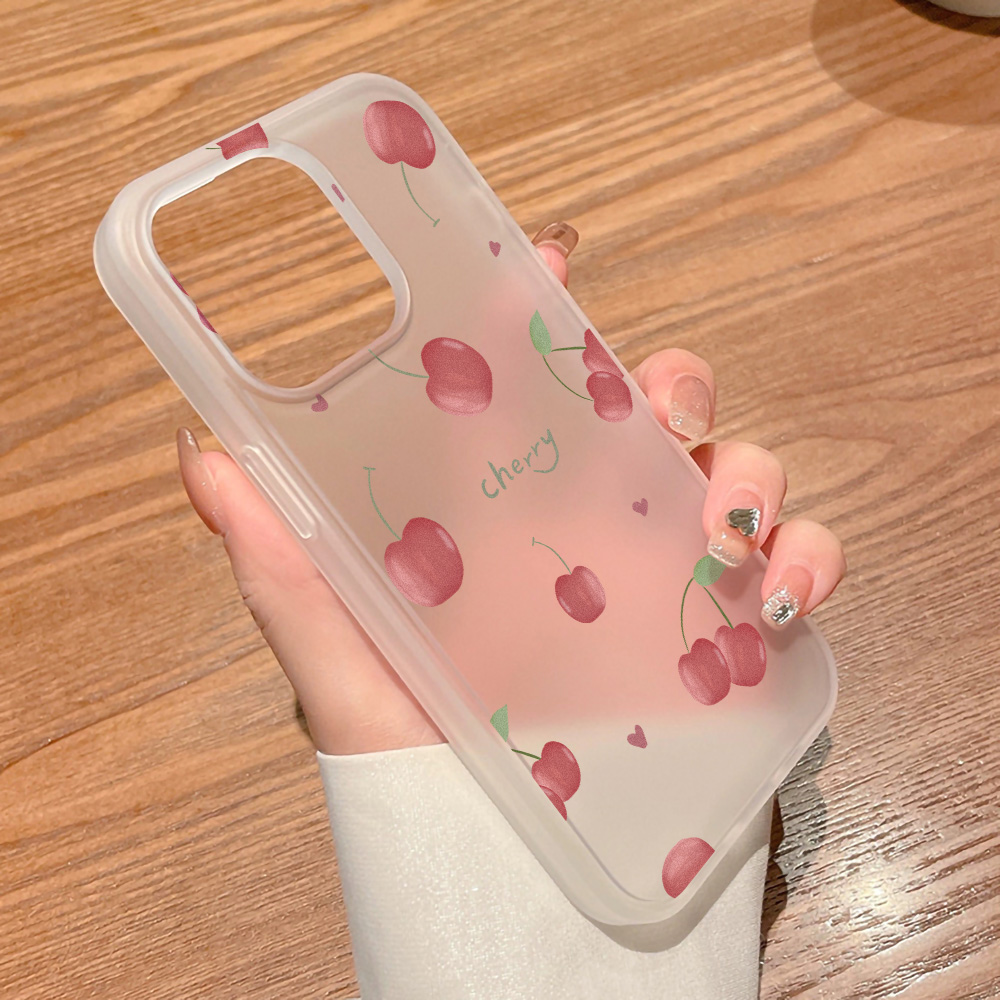 Cherry Phone Case Frosted For  - đánh giá và giá Phone Cases Iphone 15 Pro Max