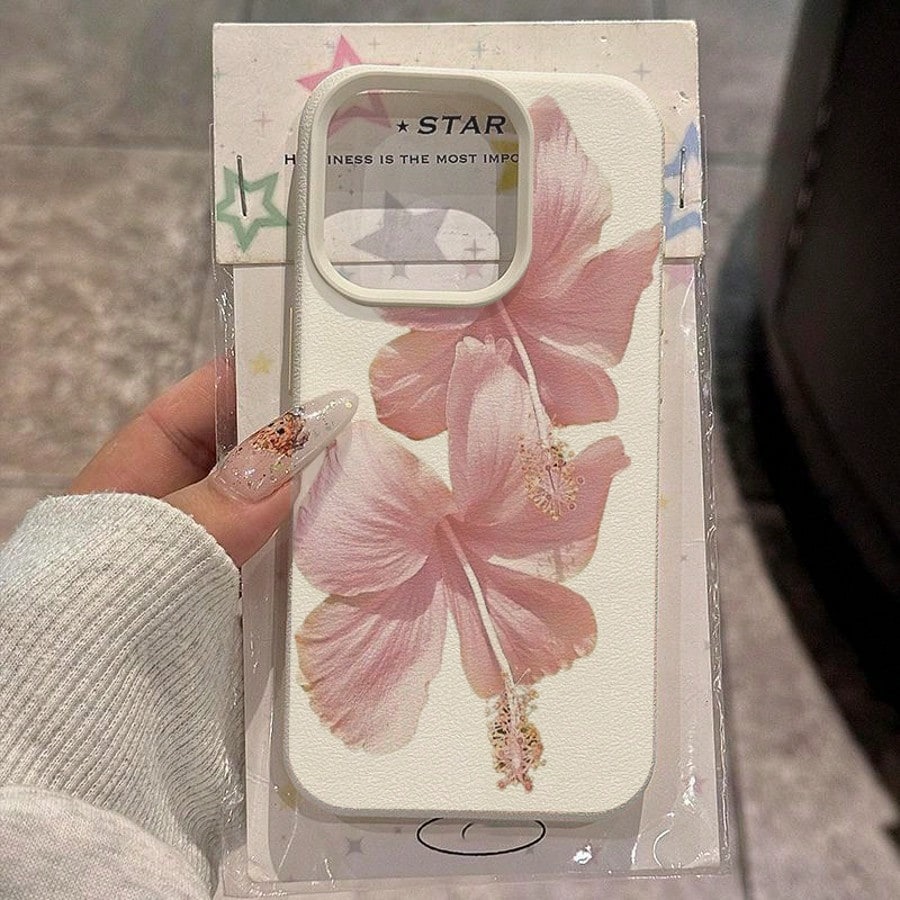 Pink Hibiscus Elegant High Aes - đánh giá và giá Phone Cases Aesthetic