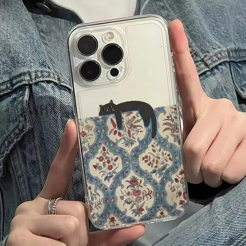 Retro Black Cat Pattern Vintag - đánh giá và giá Phone Cases Vintage